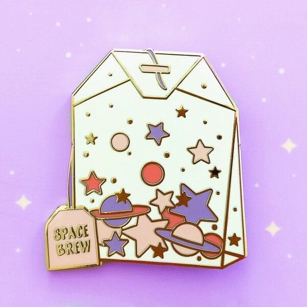 Space Brew Tea Bag Enamel Pins 281